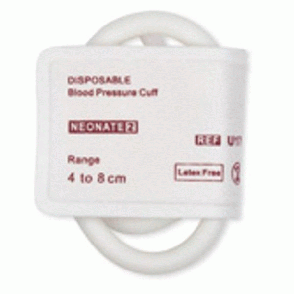 Blood Pressure Cuff, Neonate 2, 1 Tube, Luer Slip Connector, Disposable, 10/bx (US Only)