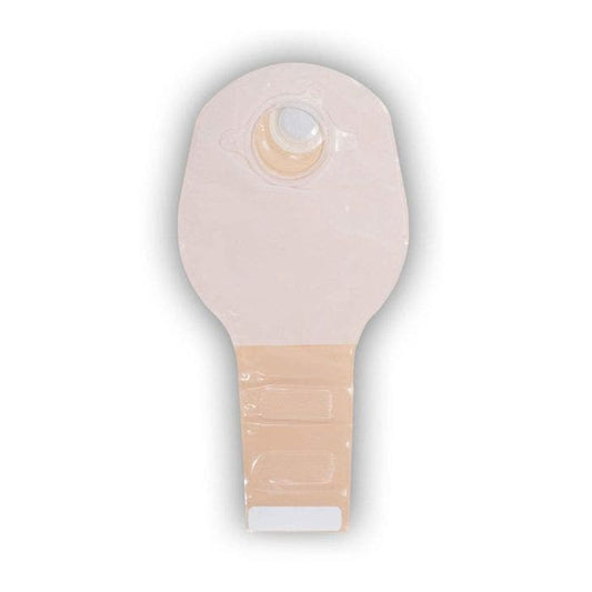 Drainable Pouch, 2-Piece, 10", 2-Sided Comfort Panel, Tail Clip, Opaque, 2 1/4" Flange, 10/bx (Continental US Only)