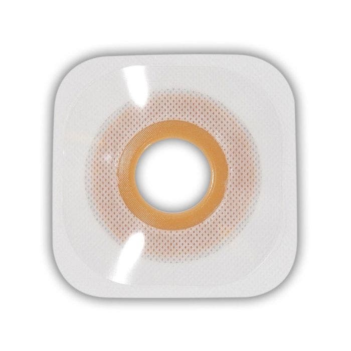 Adhesive Coupling, Pre-Cut, Stomahesive Skin Barrier with Tape Collar, White, 1 3/8" Stoma Opening, 4" x 4", 10/bx (Continental US Only)