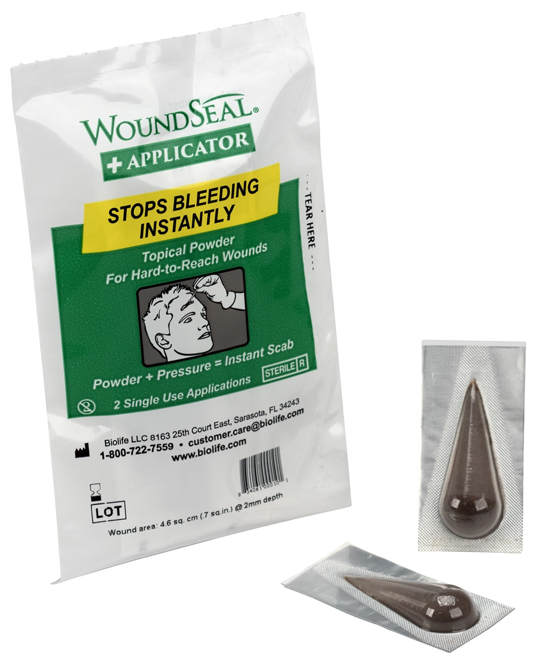 WoundSeal Blood Clot Powder, Applicator Packs, 2 ea (DROP SHIP ONLY - $150 Minimum Order)