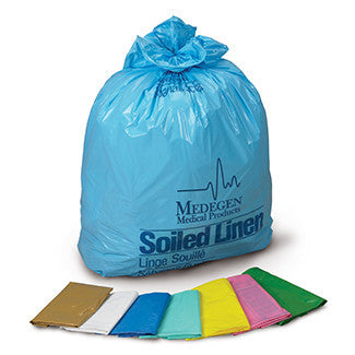 Linen Bag, HDPE Film, 30" x 43", Blue, 16 mic, 20-30 Gal, 25/bx, 10 bx/cs