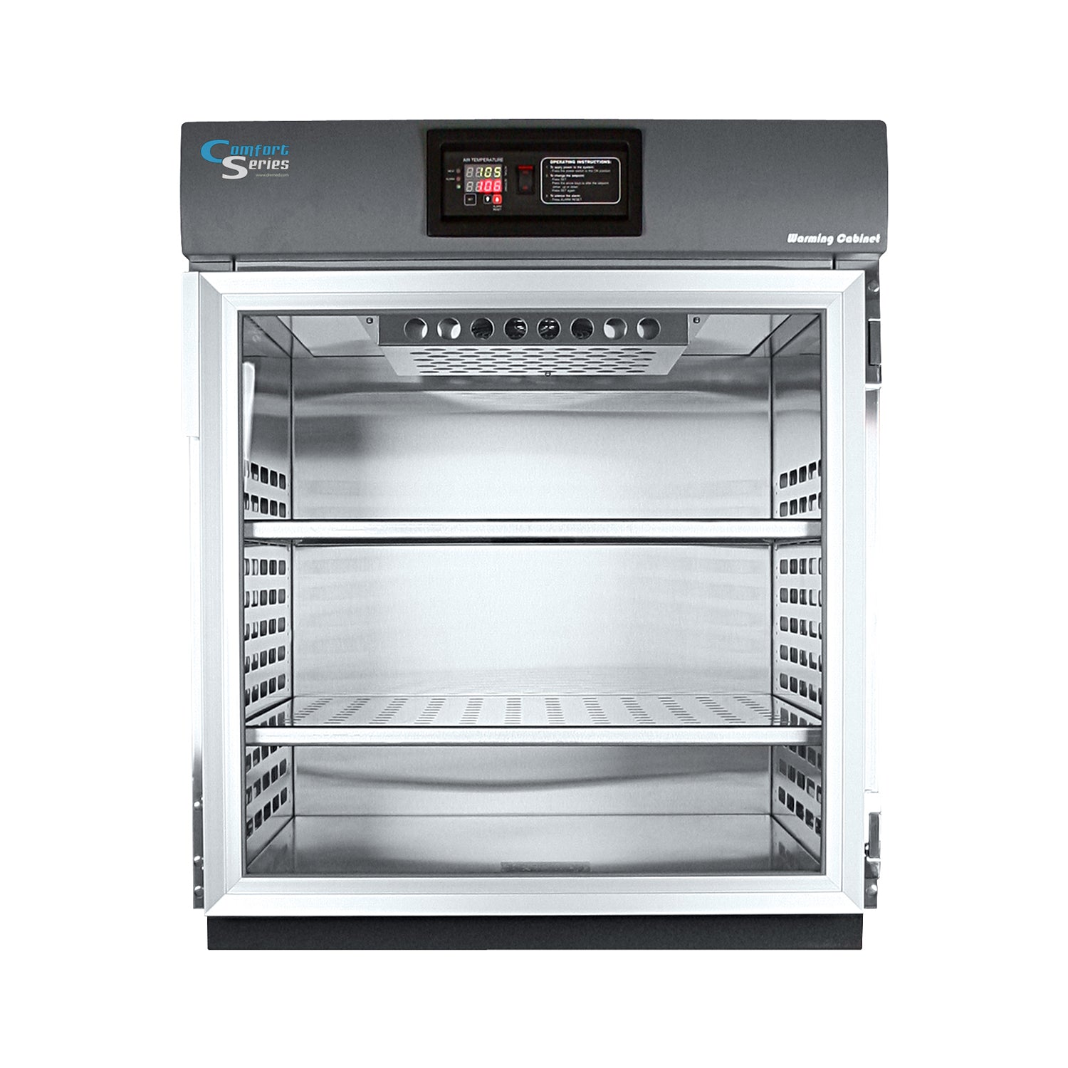 Comfort VC9 Blanket Warmer with Glass Door, (2) Adjustable Shelves, Heating Range 90 - 160 F, 8.63 CUBIC FEET 26"W x 23"D x 245"T, OVERALL SIZE: 30"W x 26.5"D x 36"T (DROP SHIP ONLY) (Freight Terms are Prepaid & Add to Invoice-Contact Vendor for Specifics)