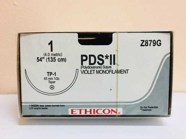 Suture, Taper Point, Size 1, 54", Violet Monofilament, Needle TP-1, _ Circle, 1 dz/bx (Continental US Only)