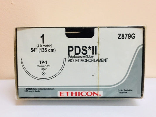 Suture, Taper Point, Size 1, 54", Violet Monofilament, Needle TP-1, _ Circle, 1 dz/bx (Continental US Only)